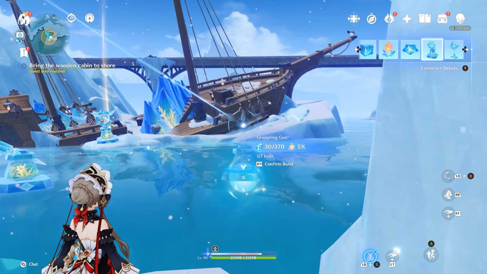 genshin-impact-ever-beneath-the-waves-quest-how-to-bring-the-wooden-cabin-to-shore - grappling gun 3