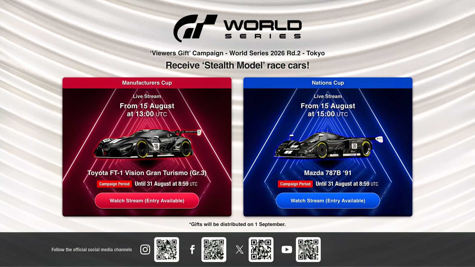 new stealth model freebie cars from gran turismo 7 world series round 2, tokyo.