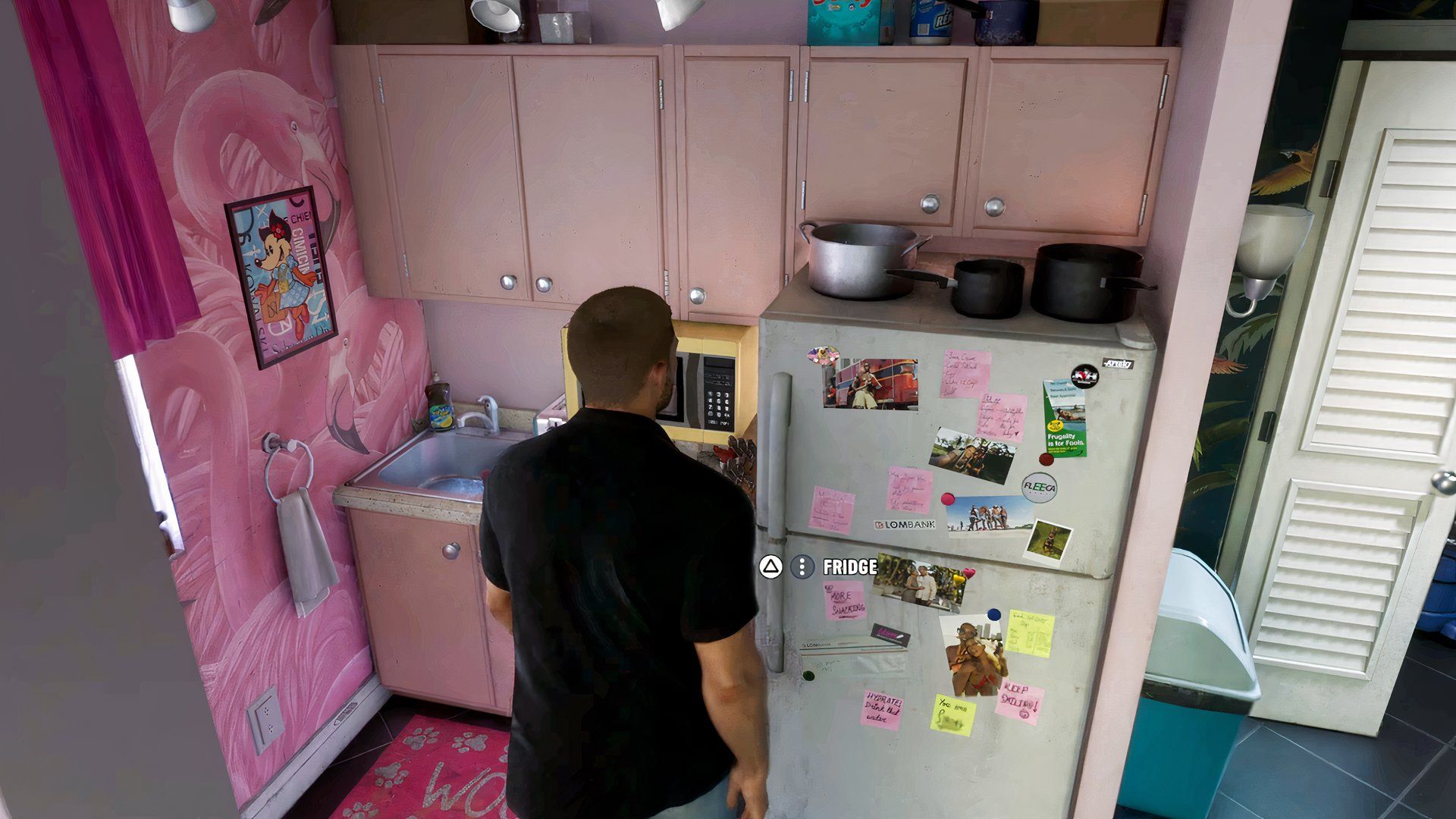 gta 6's jason approaching the fridge.