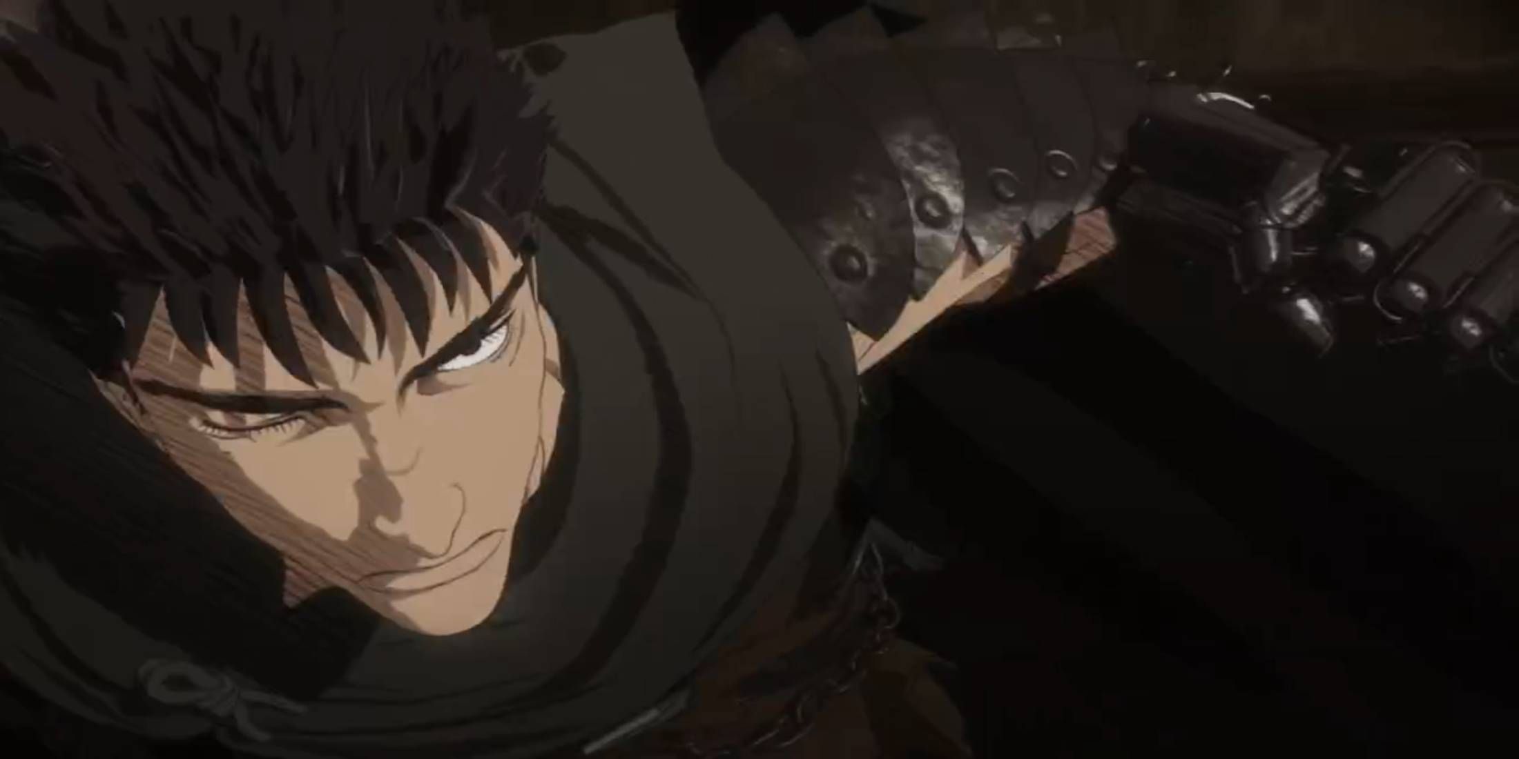 Guts with 2D and 3D blending seen in Season 1 Episode 1 Berserk 2016