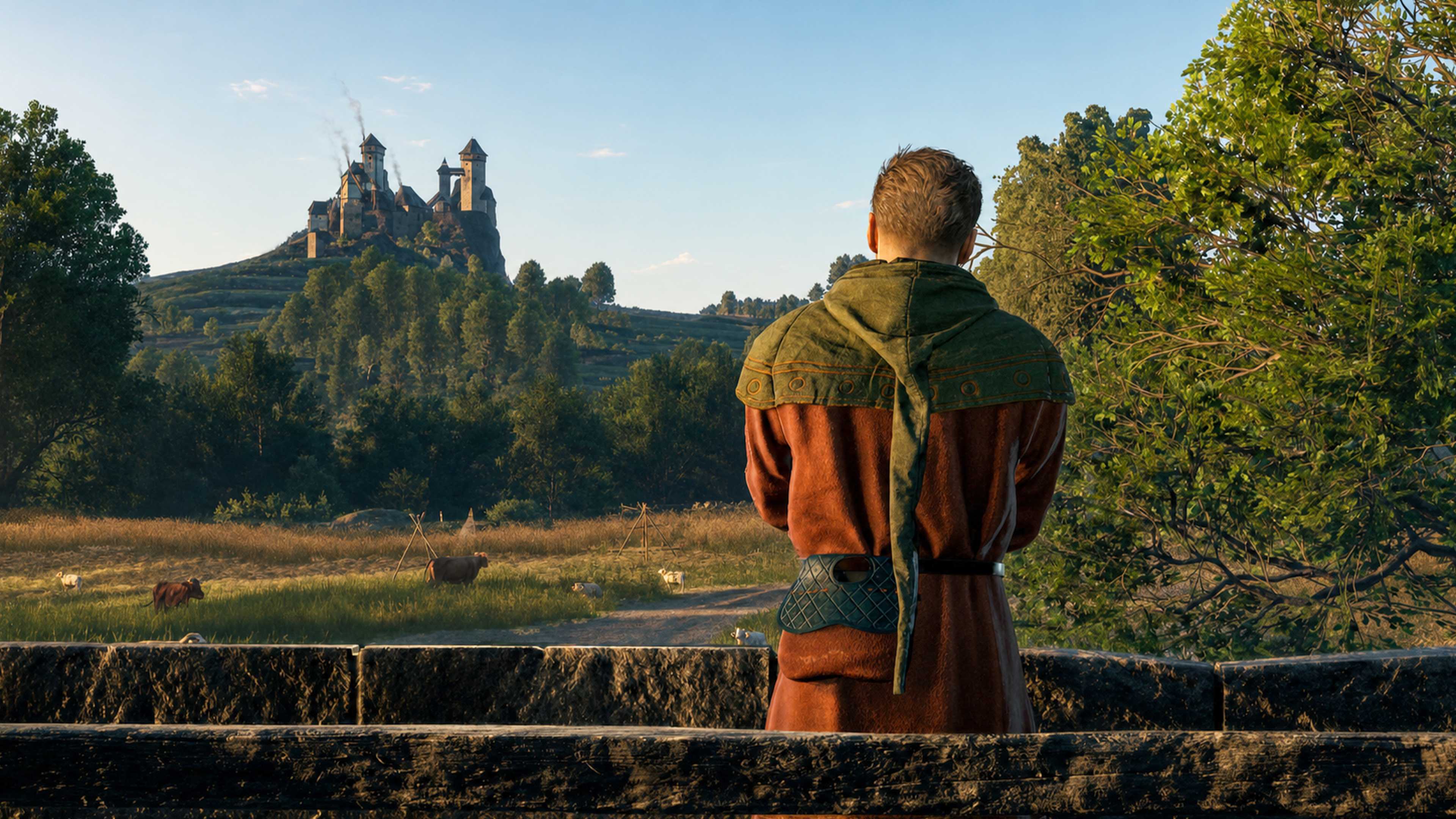 Henry looking out at castle in Kingdom Come Deliverance 2