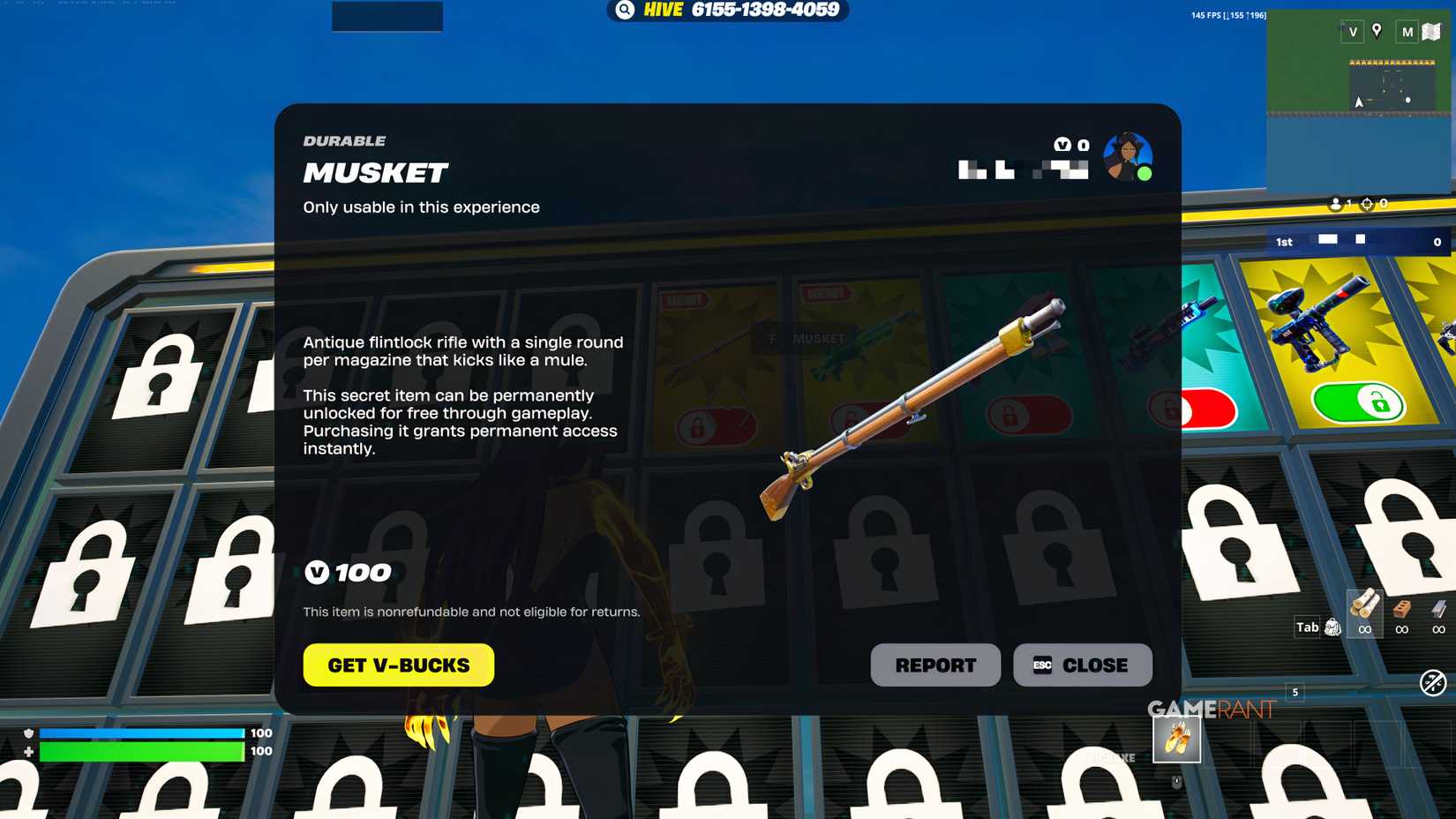 how to get the Musket in 1v1 with Every Gun - Fortnite