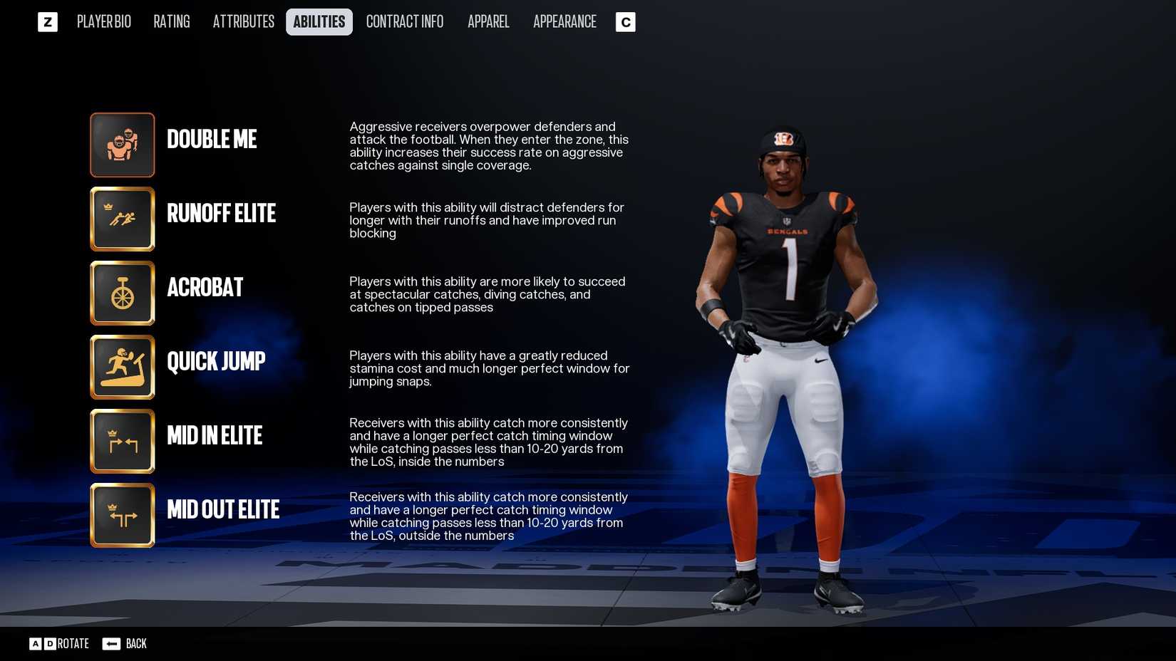JaMarre Chase Abilities - Madden 27