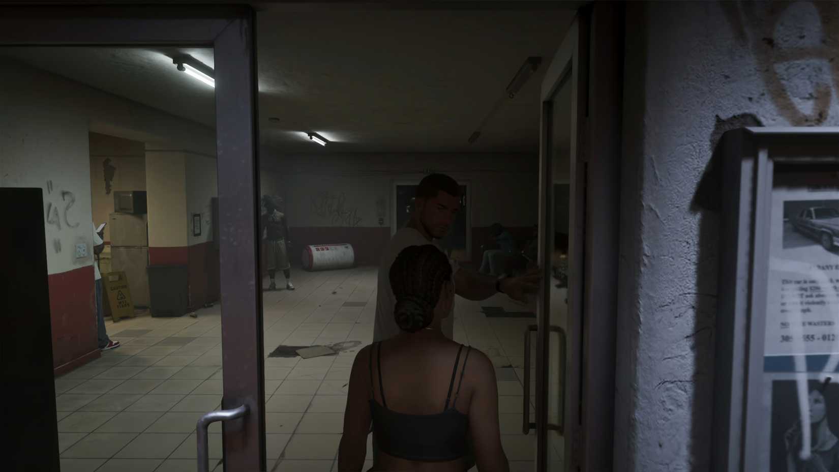 Jason holding open the door for Lucia in GTA 6