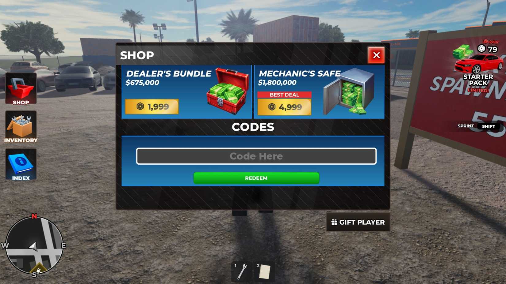 Junk Mechanics the codes tab