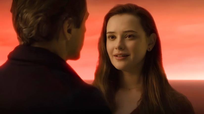 Katherine Langford's Morgan Stark speaks to her father, Tony, in the Soul Realm in a screengrab from an Avengers: Endgame deleted scene