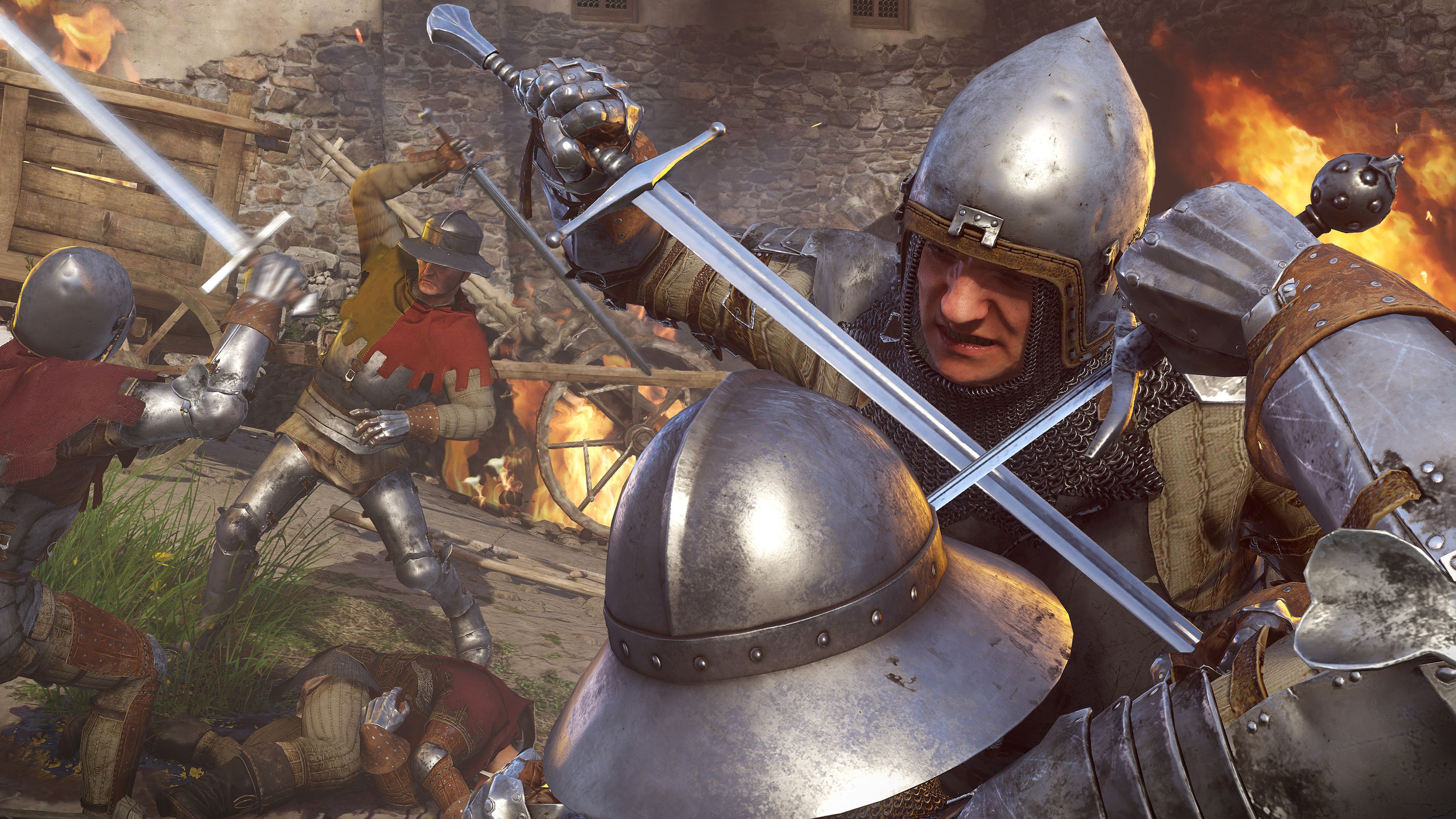 Knights fighting