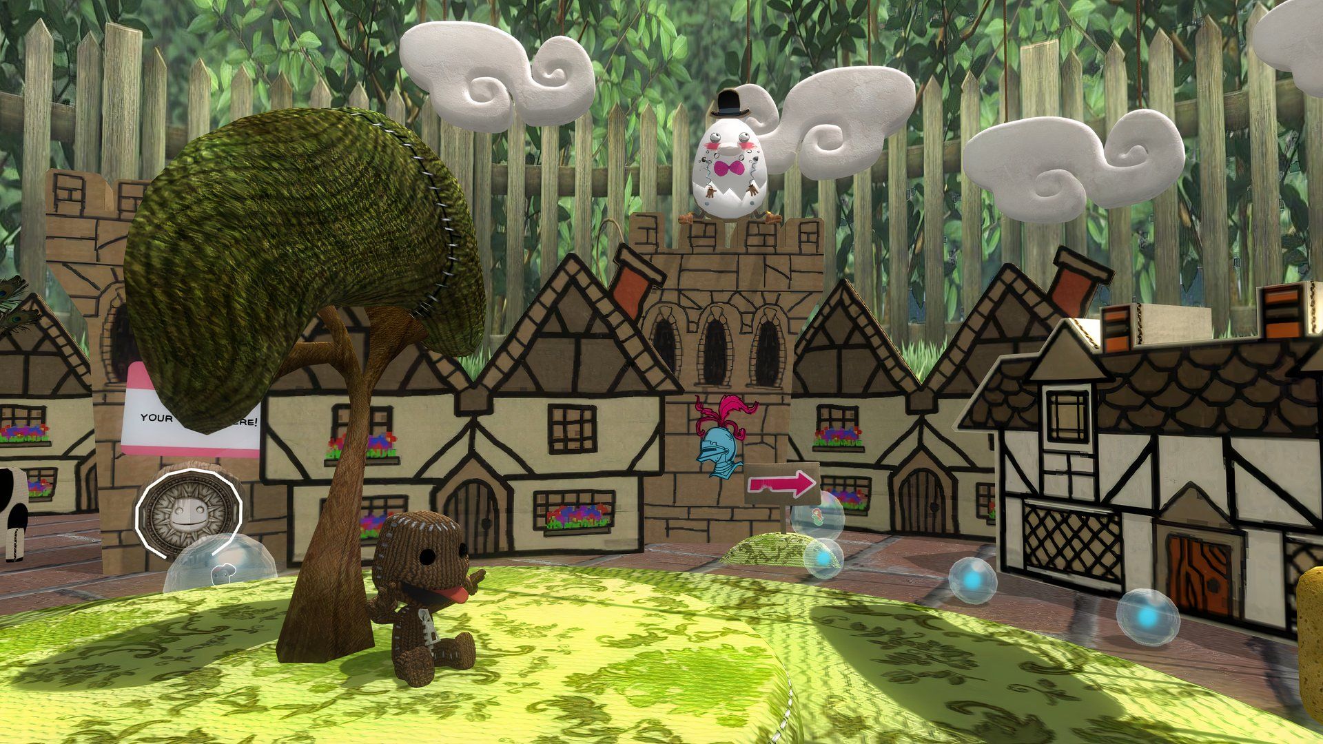 little big planet one Sackboy in village