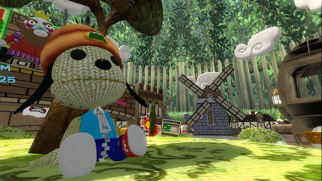 little big planet one PaRappa doll under tree