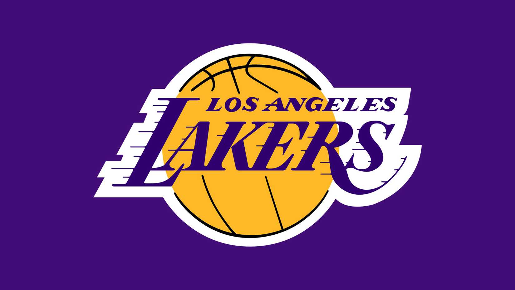 Los Angeles LA Lakers color logo purple background