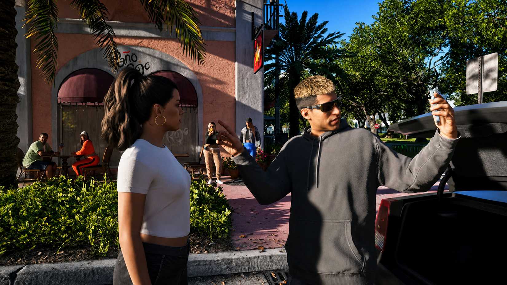 Lucia with influencer in GTA 6