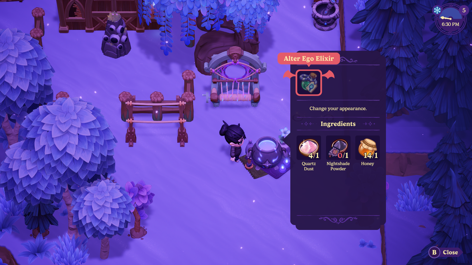making a potion moonlight peaks