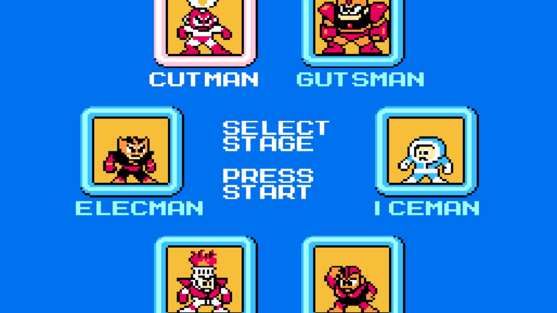 mega man 1 boss select