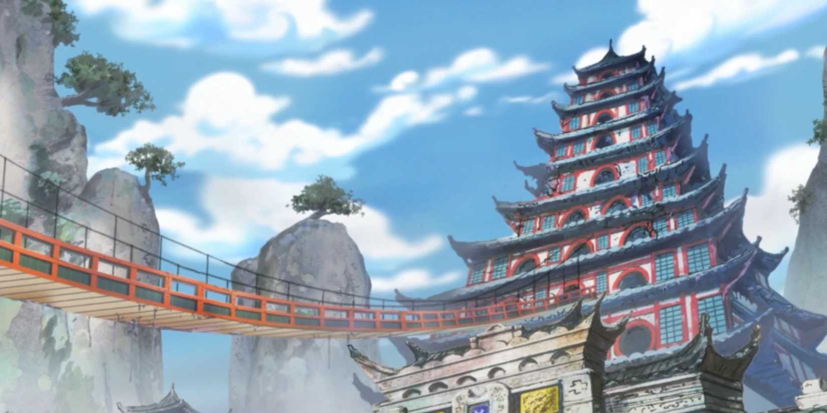 The palace of Kano Country's ruling family as seen in a One Piece flashback.