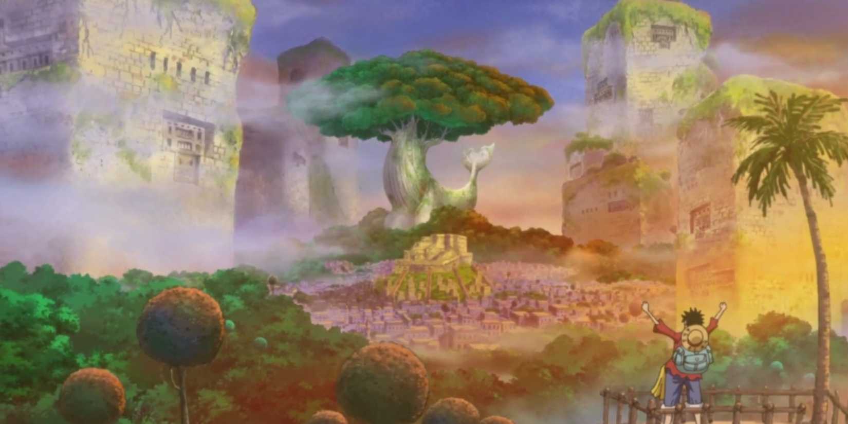 Luffy arrives at Zou, the home of the Mink Tribe, for the first time in One Piece.