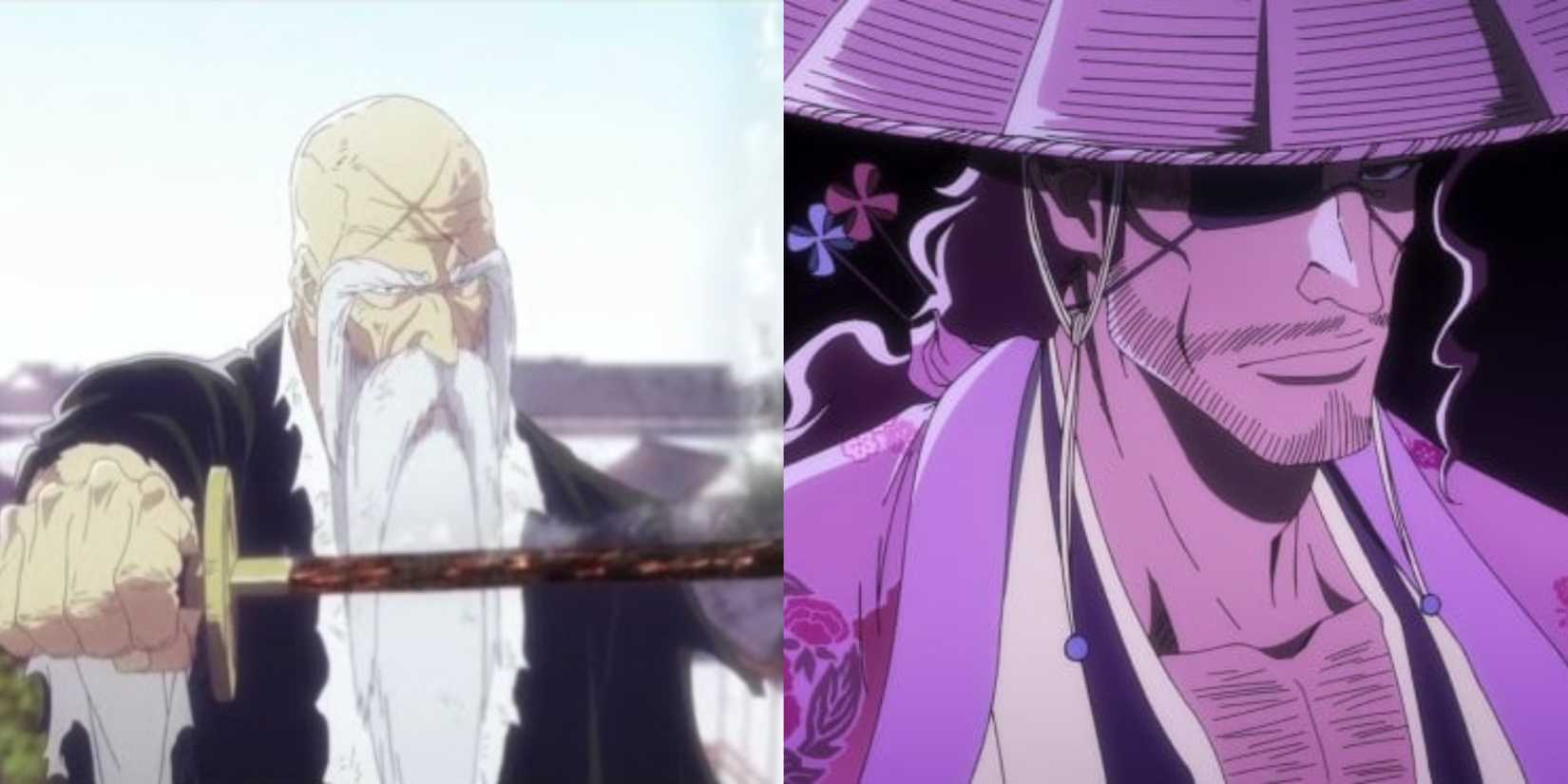 Captain Commander Yamamoto uses Bankai and Kyoraku fights Lille in Bleach: The Thousand-Year Blood War.