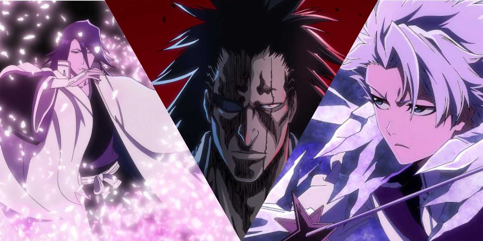 Byakuya Kuchiki, Kenpachi Zaraki, and Toshiro Hitsugaya all engaged in battle during Bleach: The Thousand-Year Blood War.