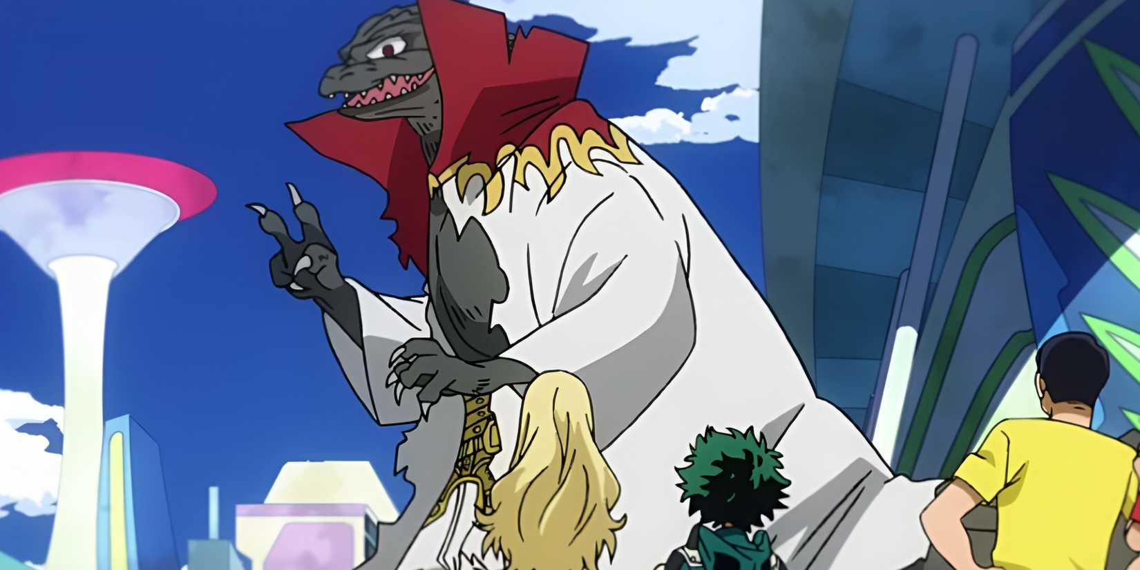 my hero academia بەهێزترین پاڵەوانە ئەمریکییەکان-godzillo