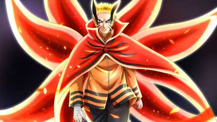 image of naruto uzumaki using kurama's power