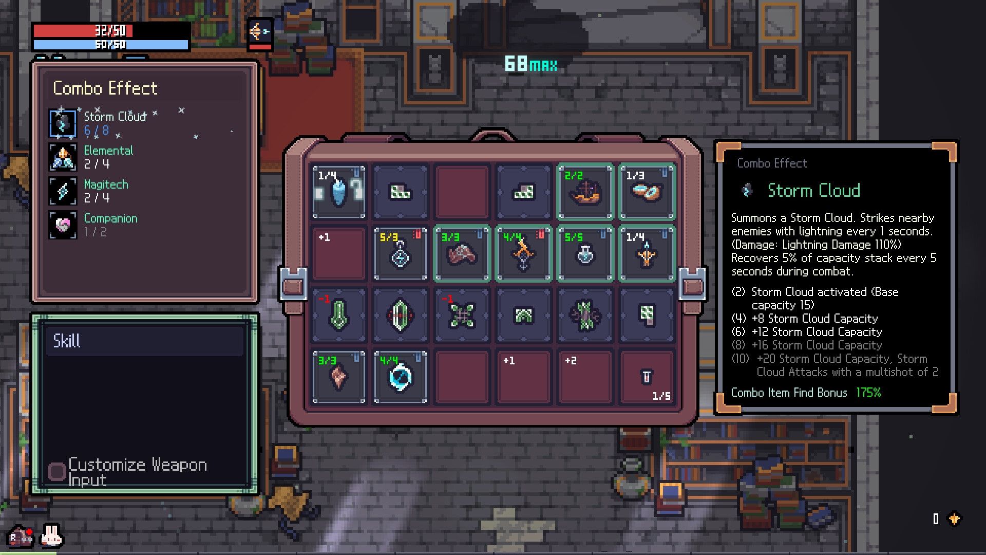the inventory management and trinket system in sephiria.