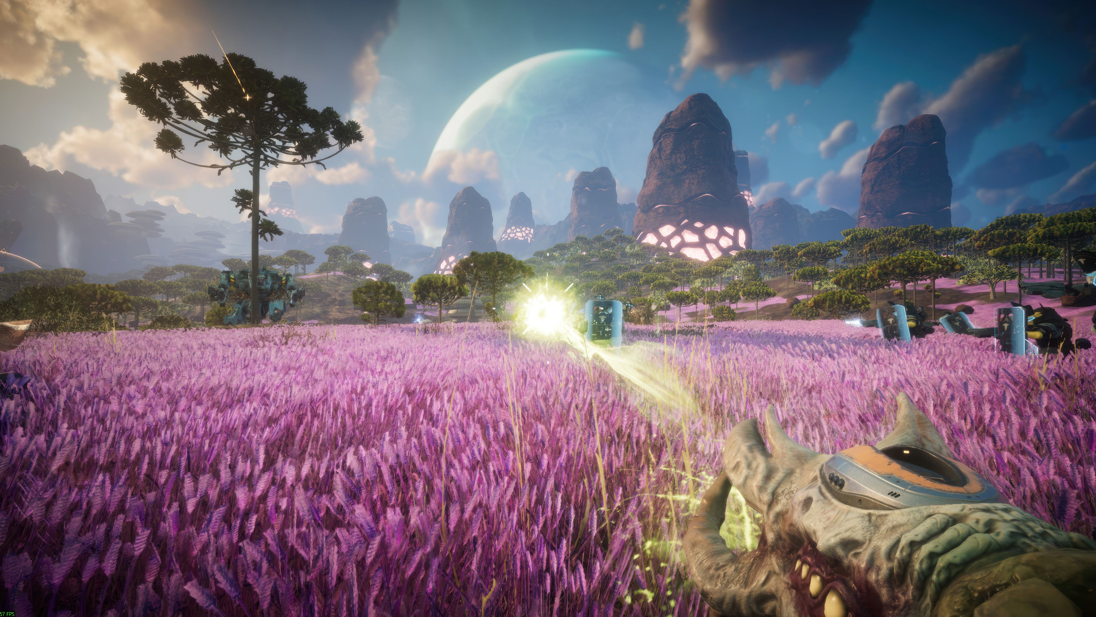 Firing an alien laser beam at a shielded enemy in Pax Autocratica.