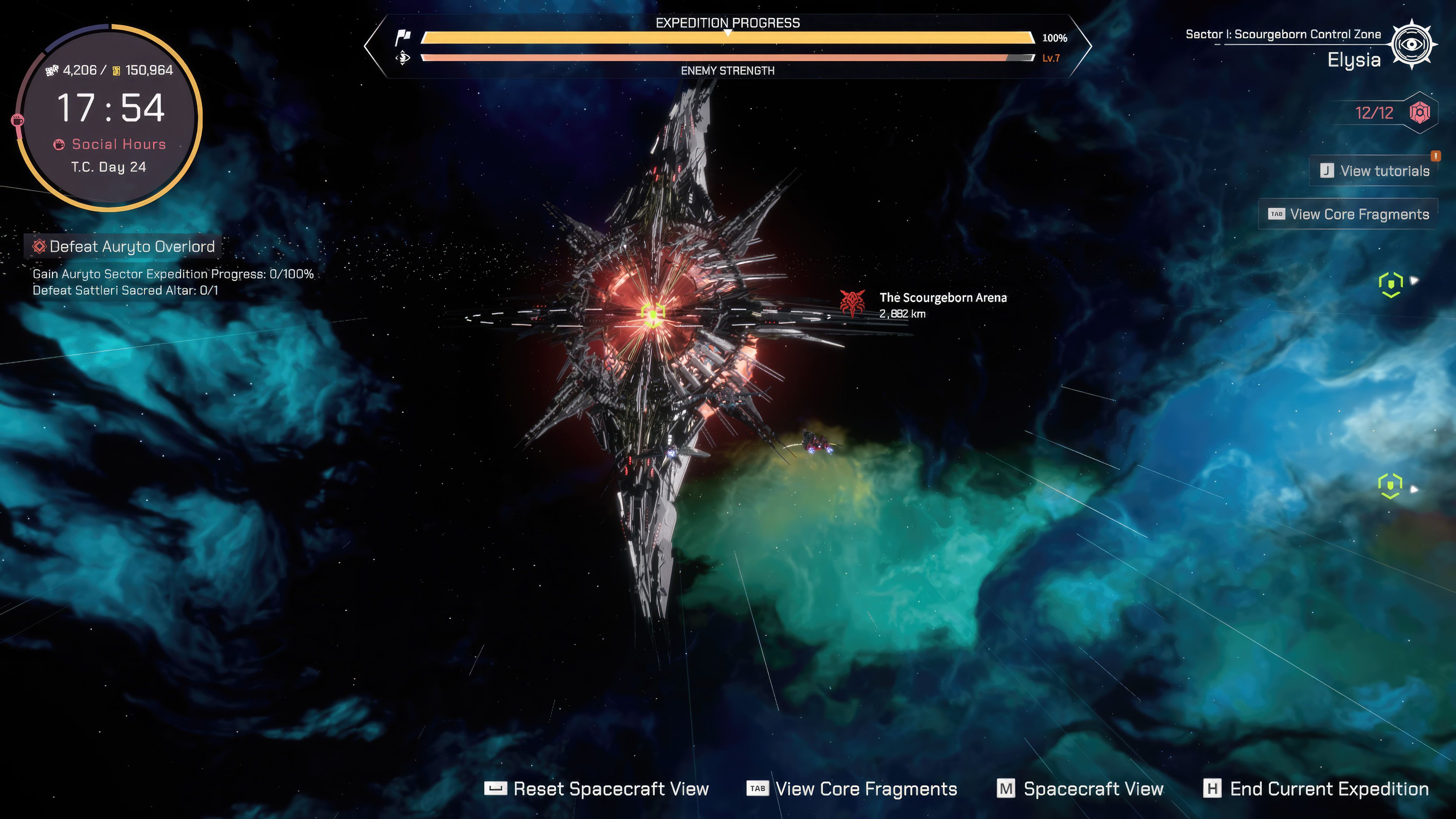 The space map portion of Pax Autocratica's expedition system.