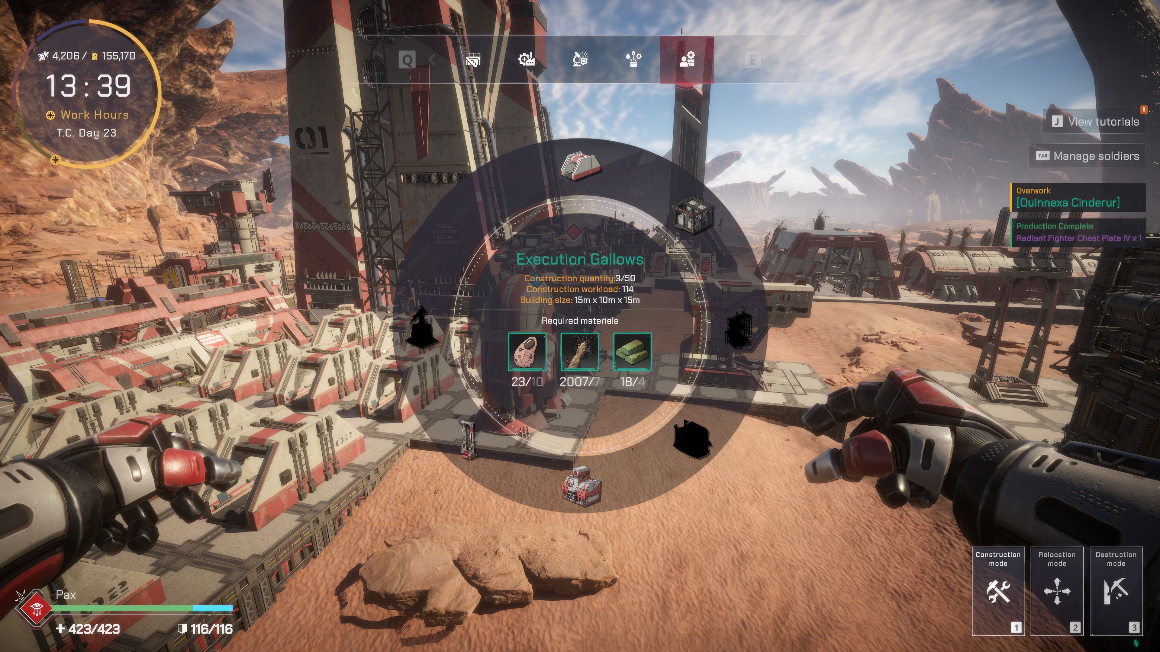 Building a colony in Pax Autocratica.