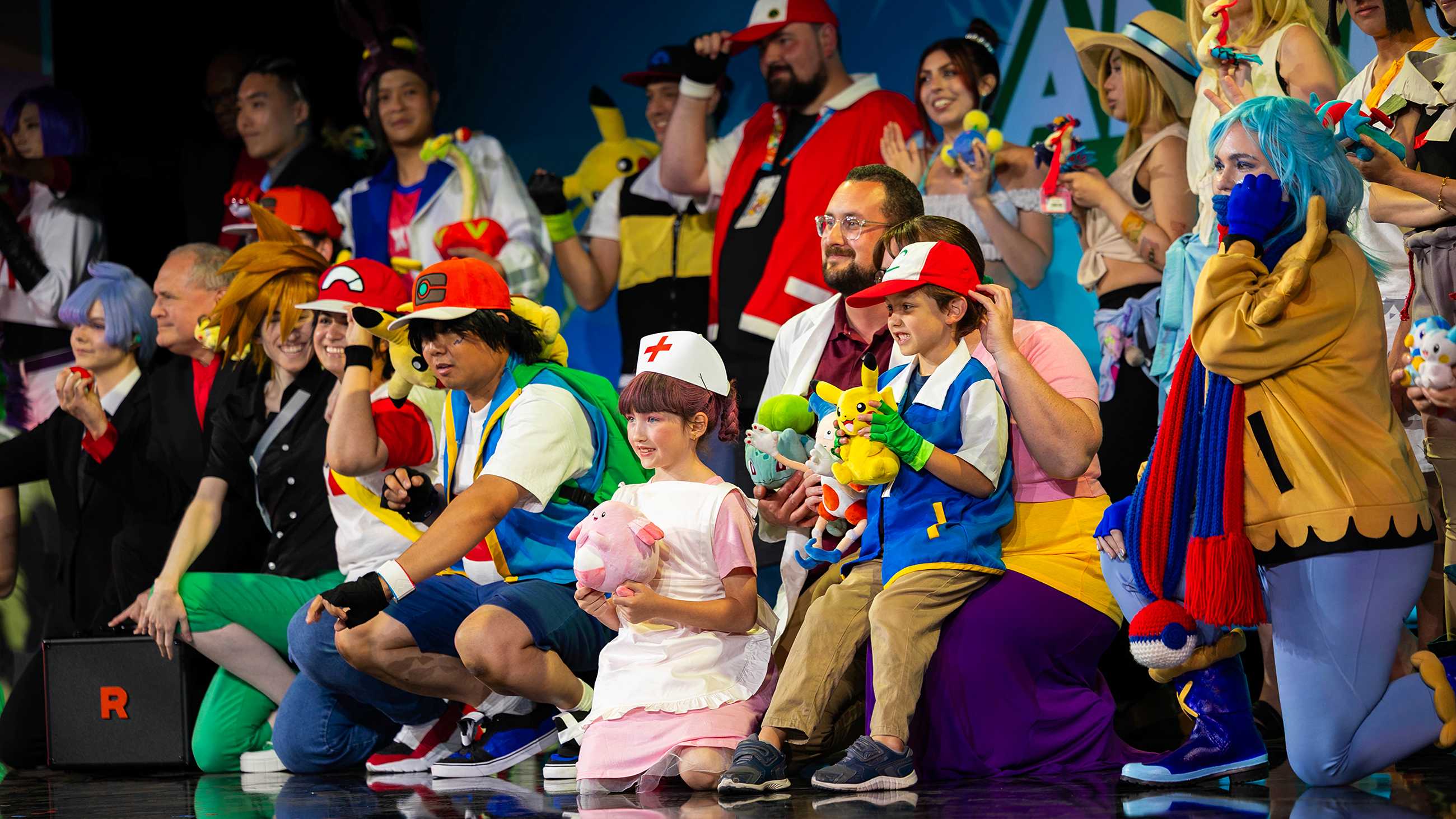 People dressed up at the Pokemon World Championships