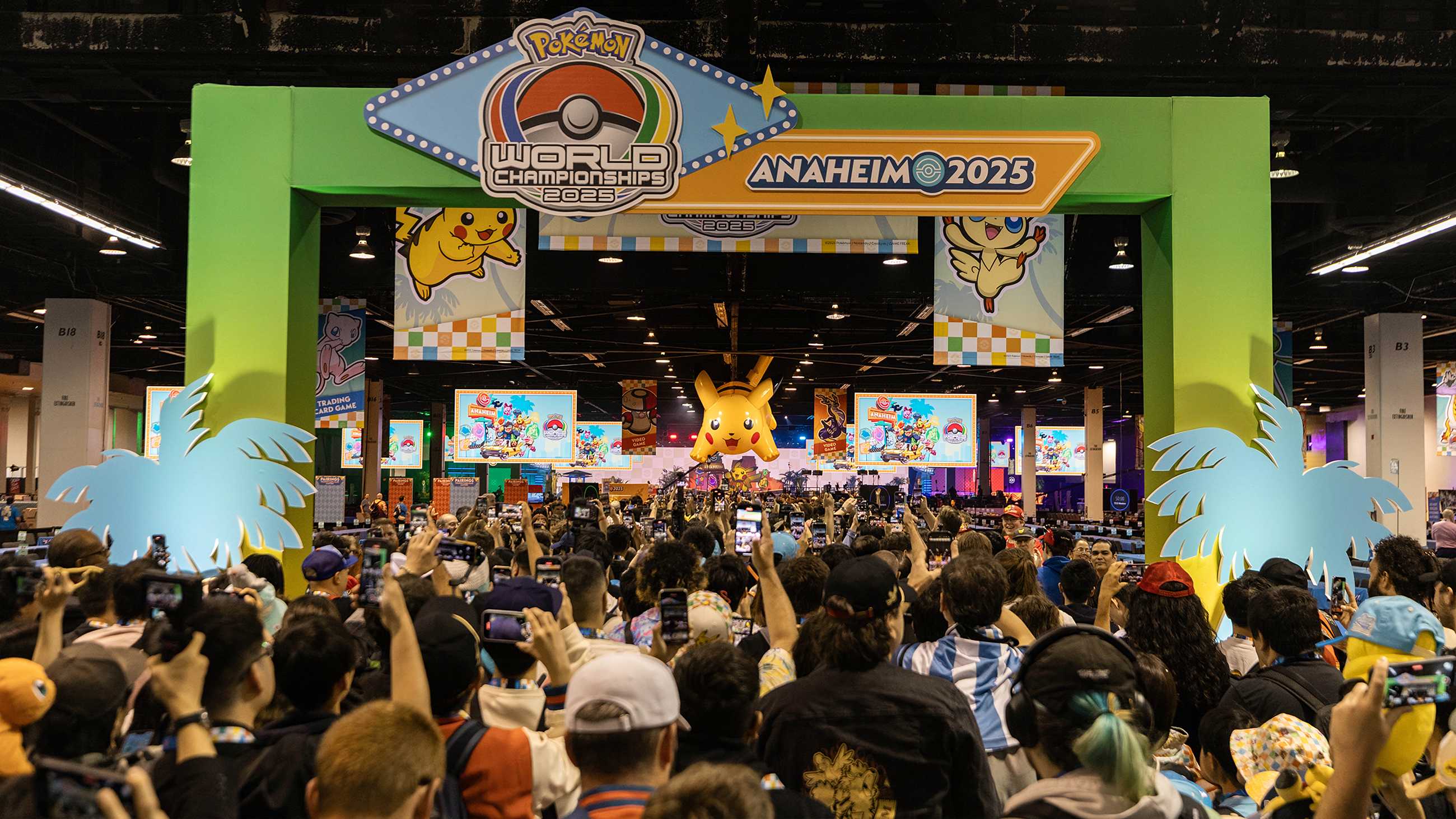 People gathering at Pokemon World Championships in Anaheim 2025