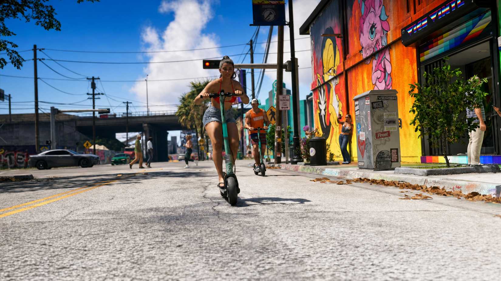 People on scooters in Bayside GTA 6-1