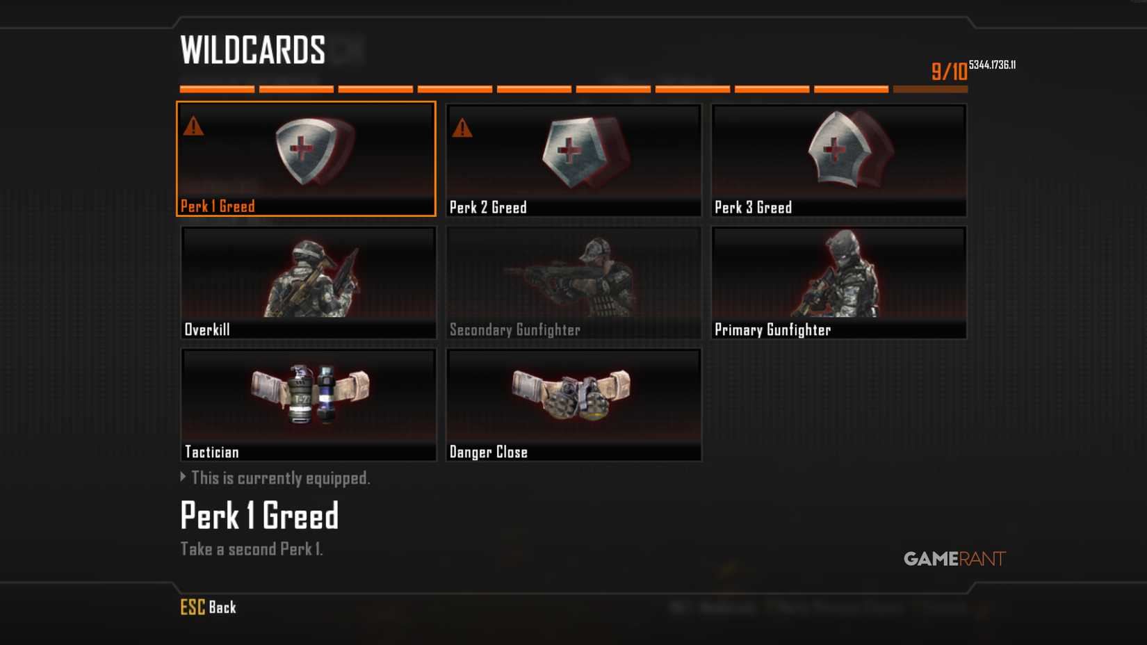 Perk 1 Greed Wildcard - Black Ops 2
