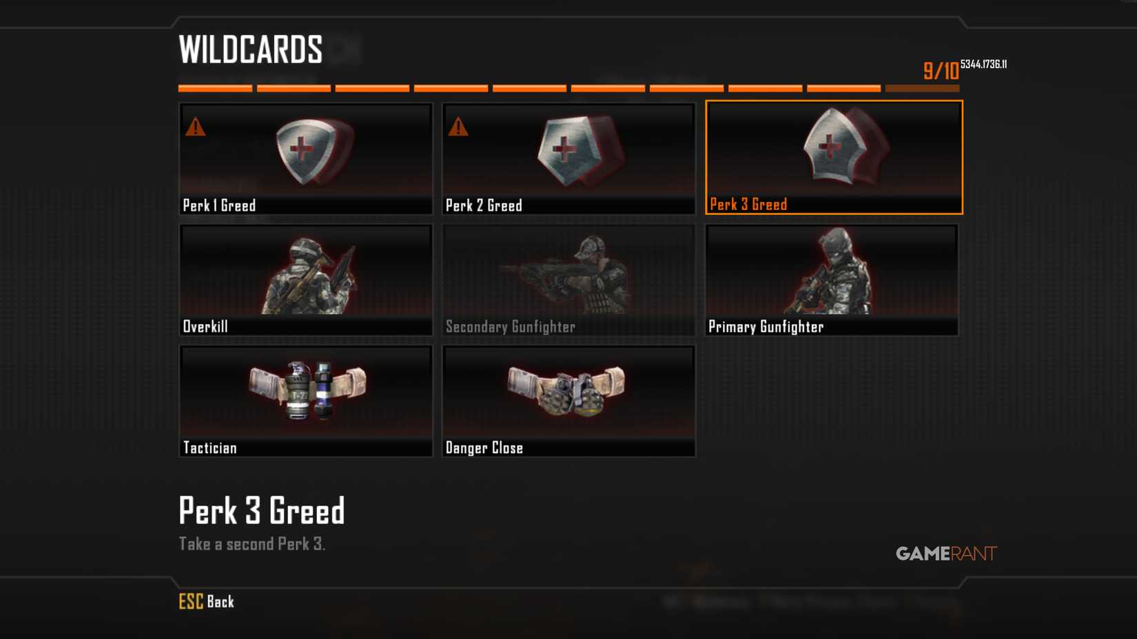 Perk 3 Greed Wildcard - Black Ops 2