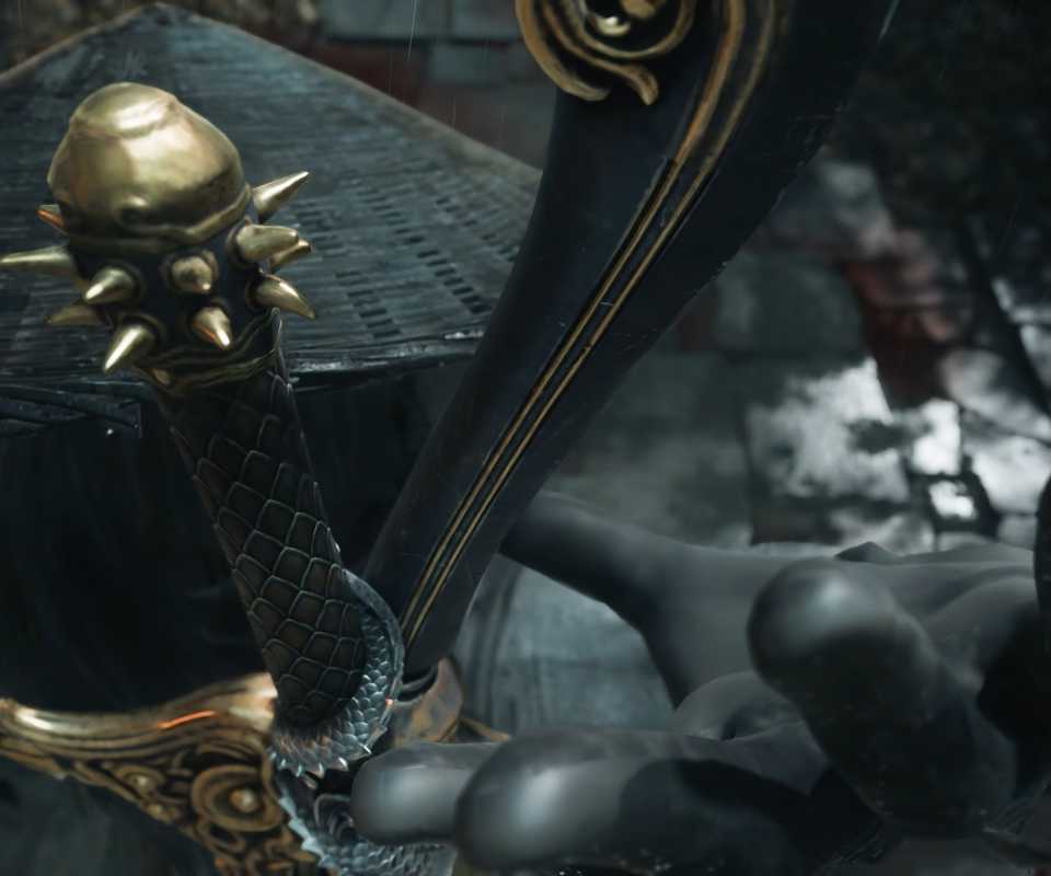 Protagonist drawing a sword in Phantom Blade Zero