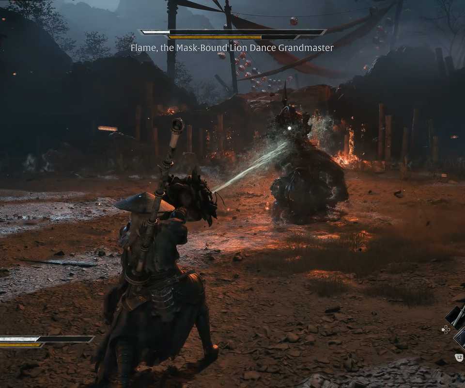 Phantom Blade Zero Flame, the Mask Bound Lion Dance Grandmaster boss fight