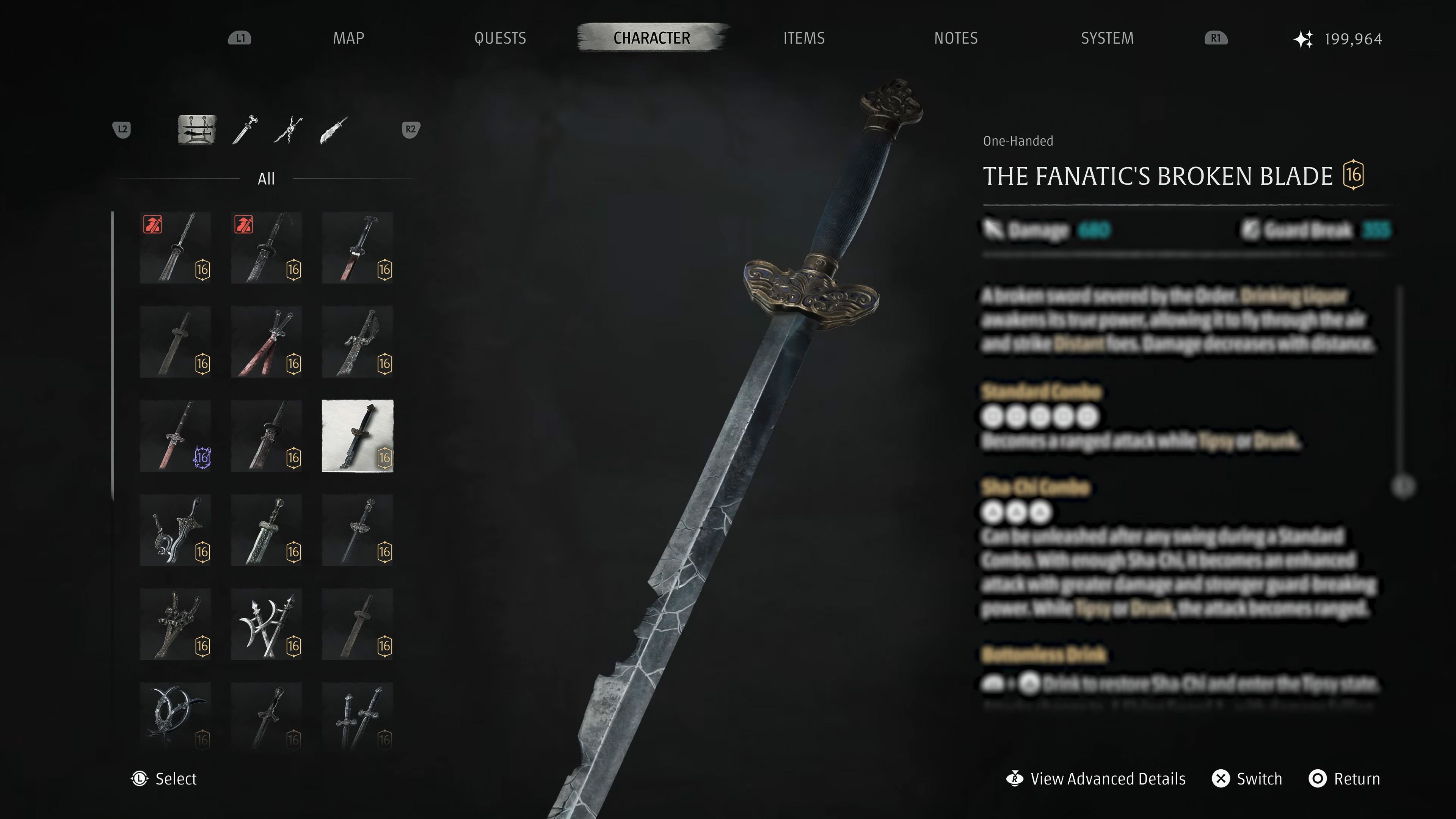 The Fanatic's Broken Blade in Phantom Blade Zero