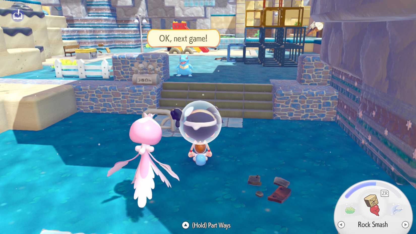 play hide and seek totodile pokopia