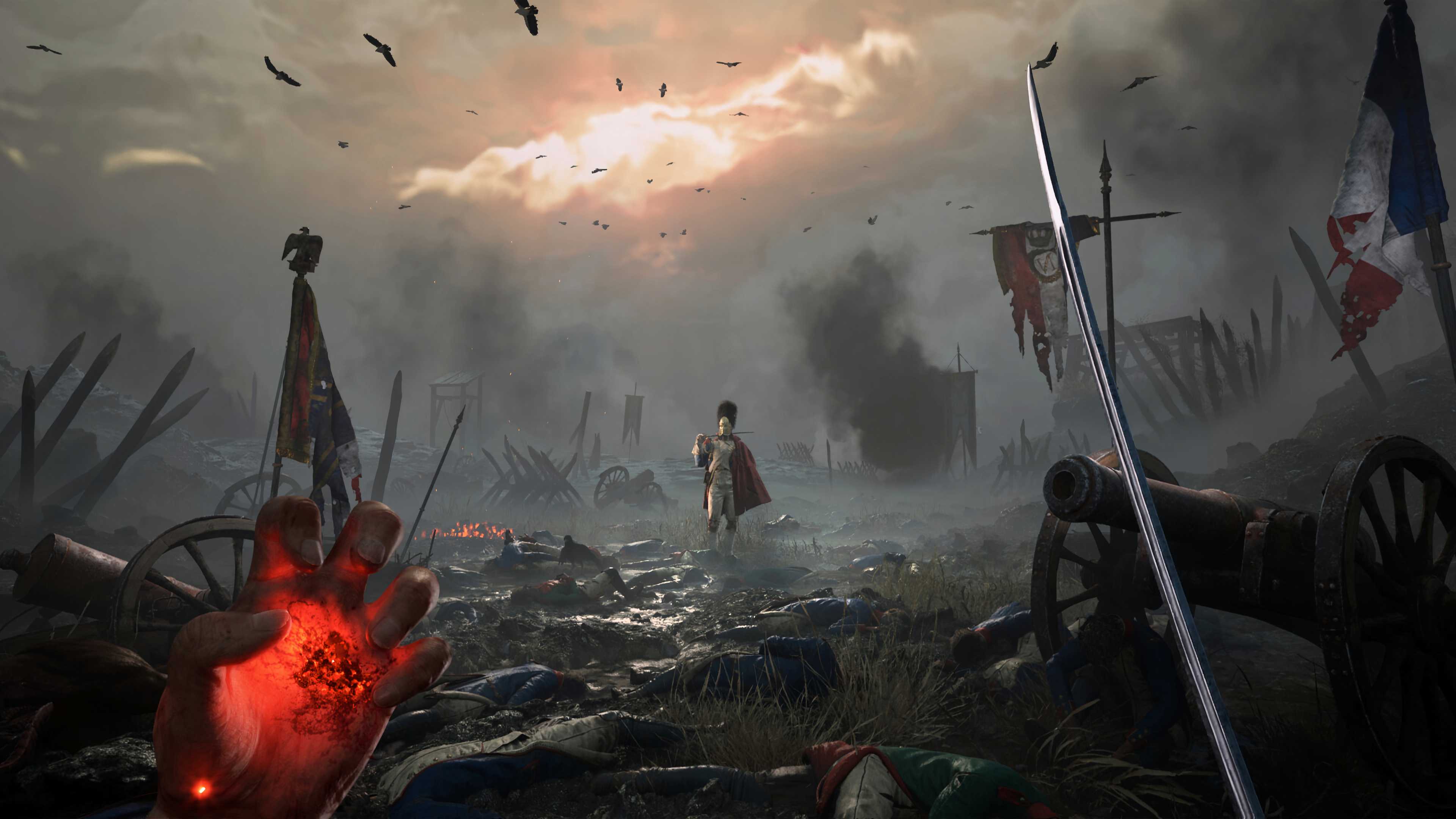 Preview Hands-On Valor Mortis 35 Player approaching a powerful enemy in Valor Mortis
