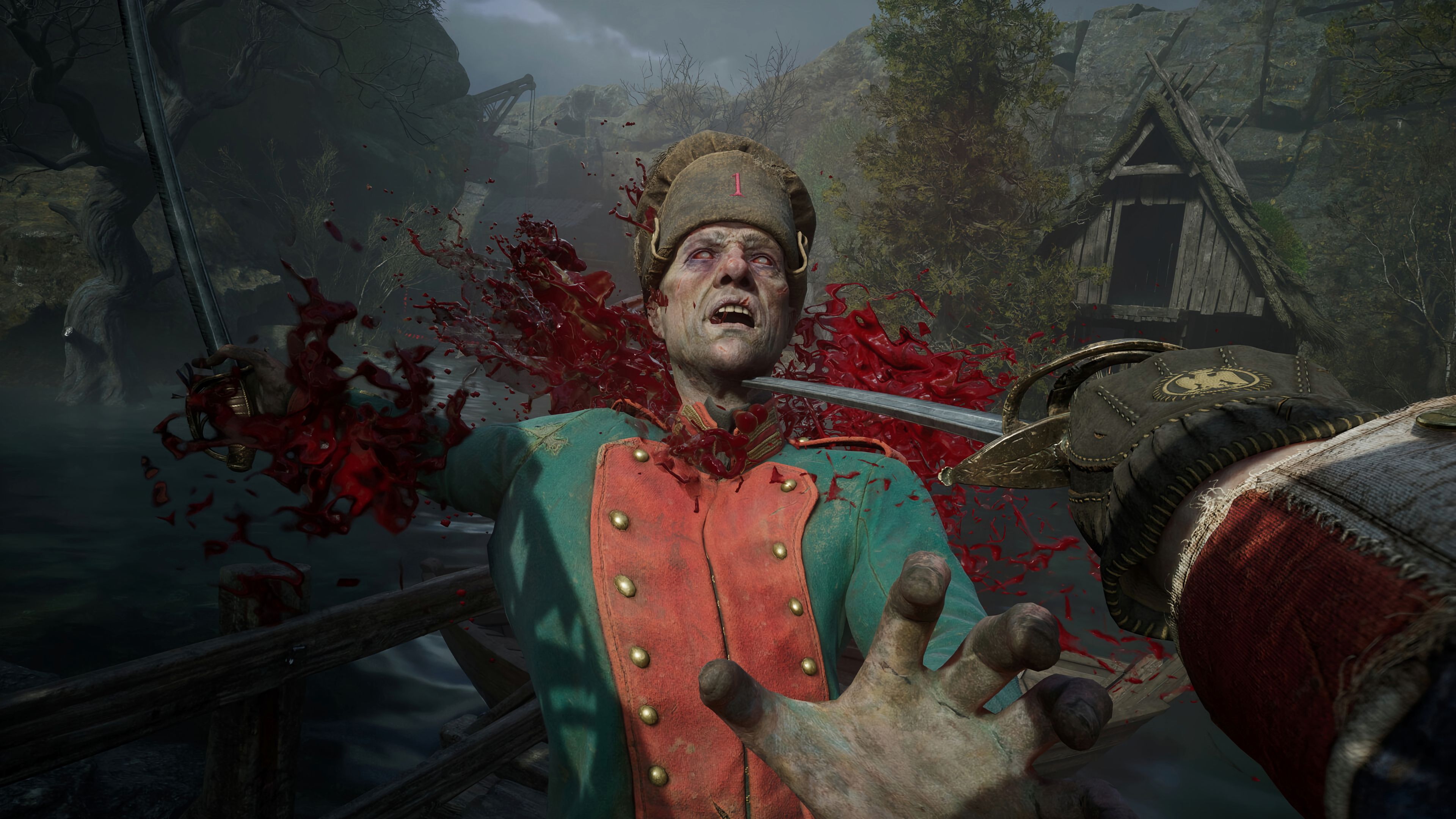Player cutting off an enemy's head in Valor Mortis