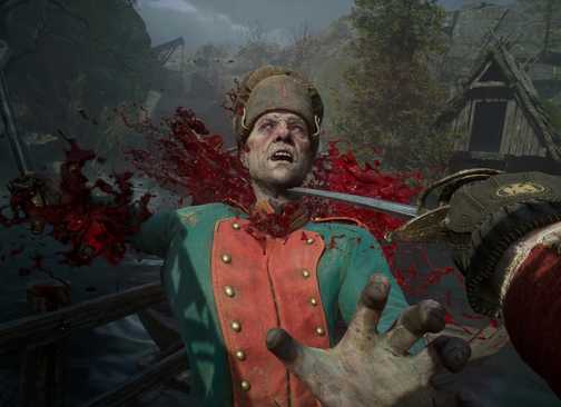 Preview Hands-On Valor Mortis 22 Player cutting off an enemy's head in Valor Mortis
