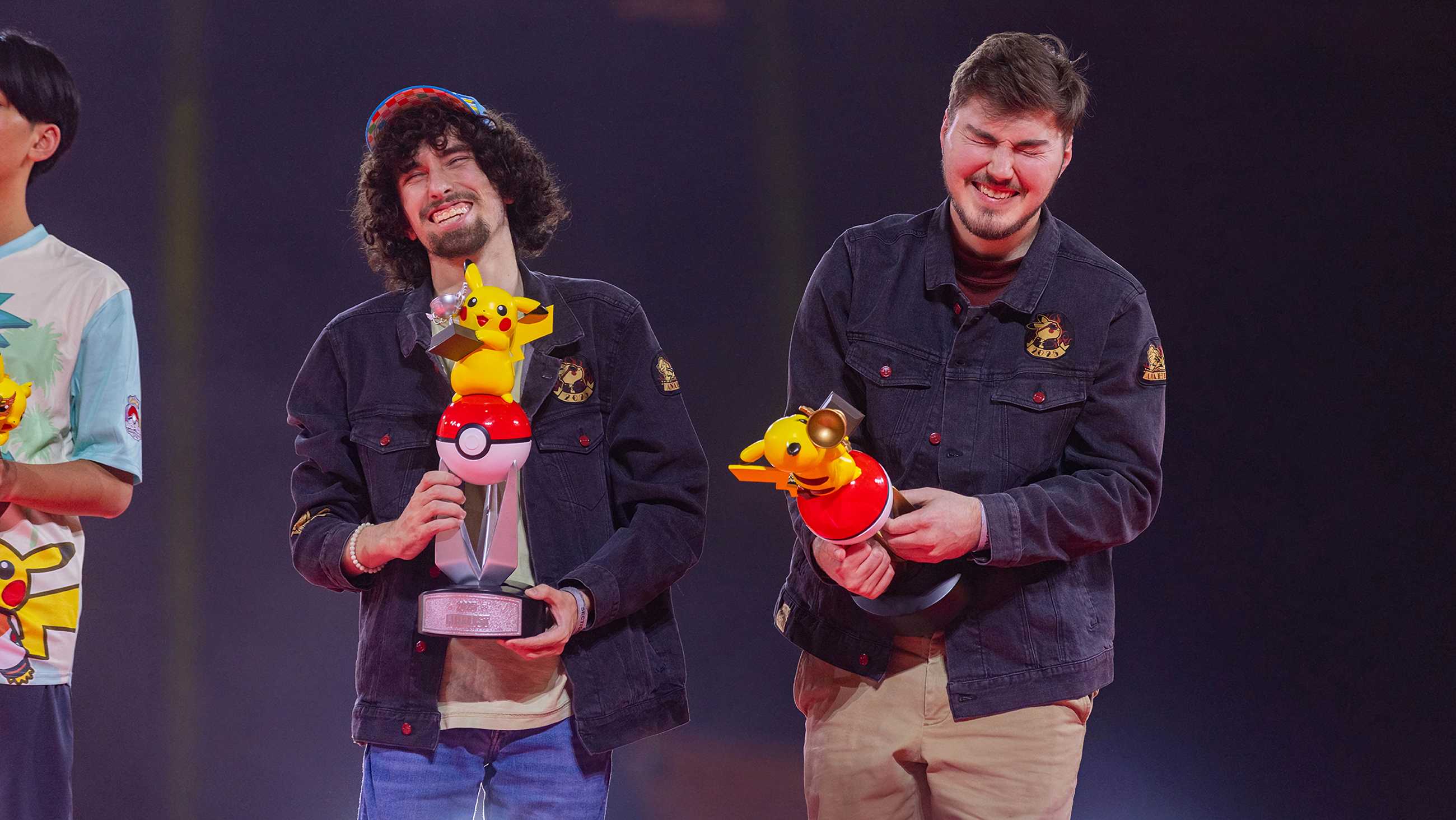 Players accepting awards at the Pokemon World Championships