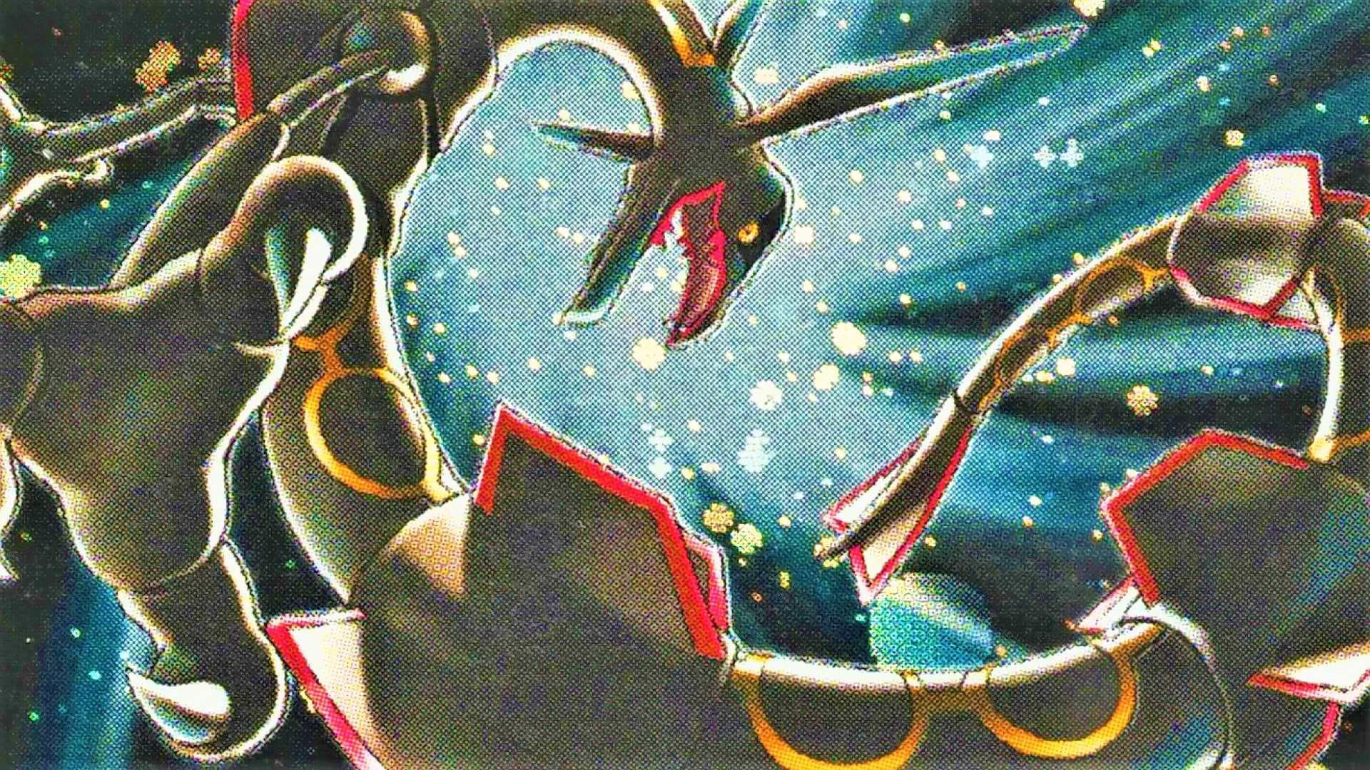 The Gold Star Rayquaza card from the Pokemon TCG