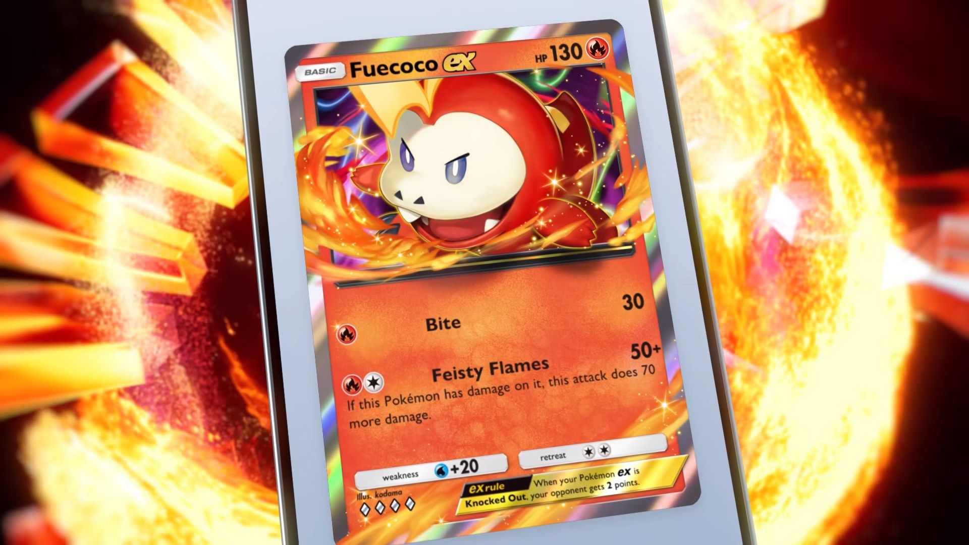 Fuecoco ex in Pokemon TCG Pocket