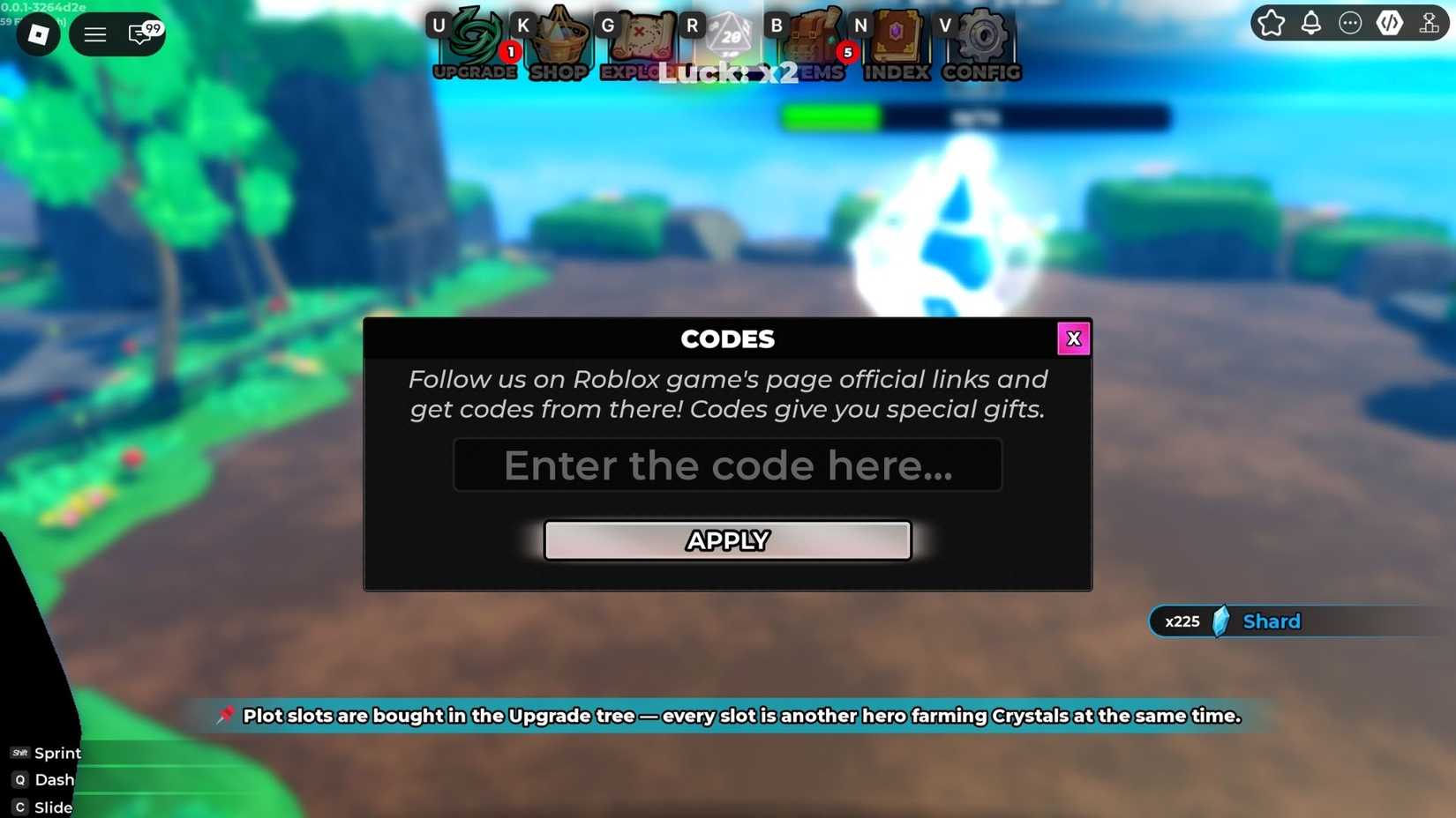 Project Aura the codes tab