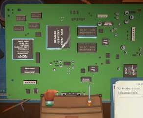 a nony board being repaired in restory chill electronics repair.