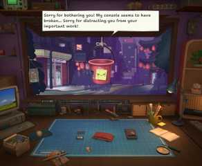 a npc interaction in restory chill electronics repair.