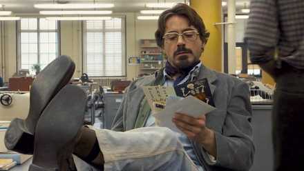 Robert Downey Jr. as Paul Avery in David Fincher's Zodiac movie