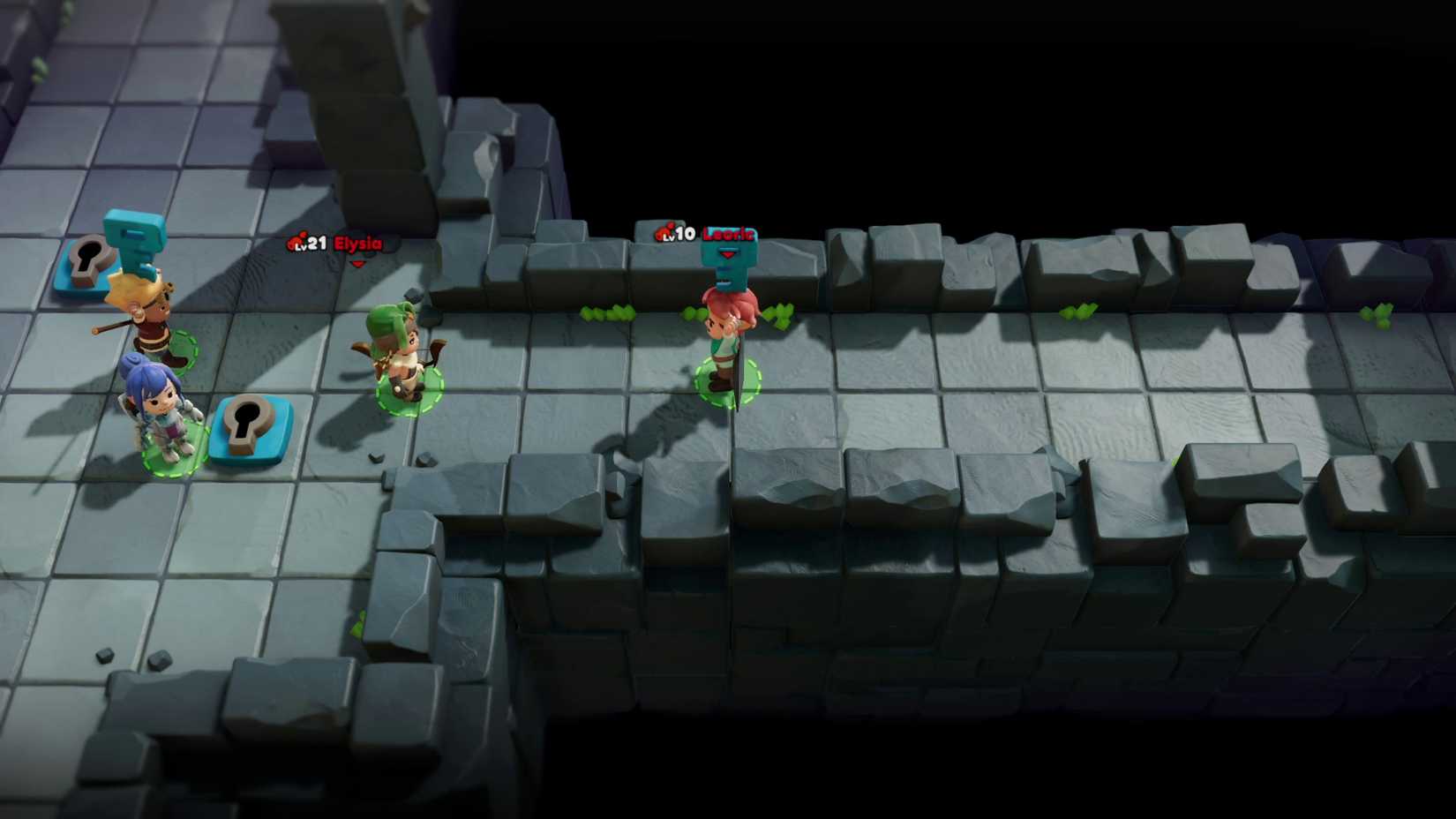 Scramble Knights Online characters in dungeon