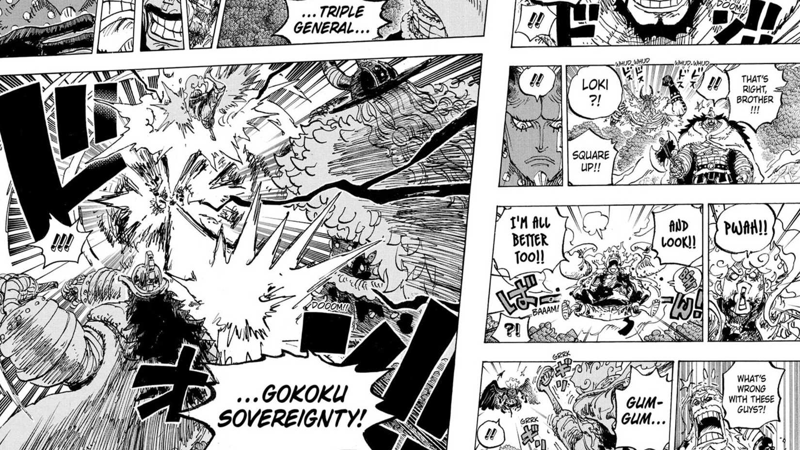 One Piece Chapter 1192 Luffy Loki Hajrudin Attack Imu
