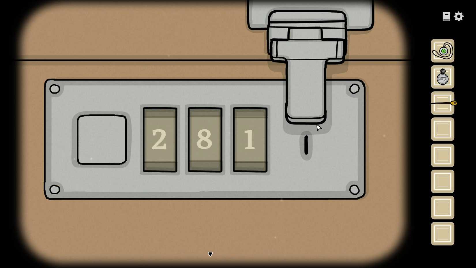 The suitcase code in Servant of the Lake.
