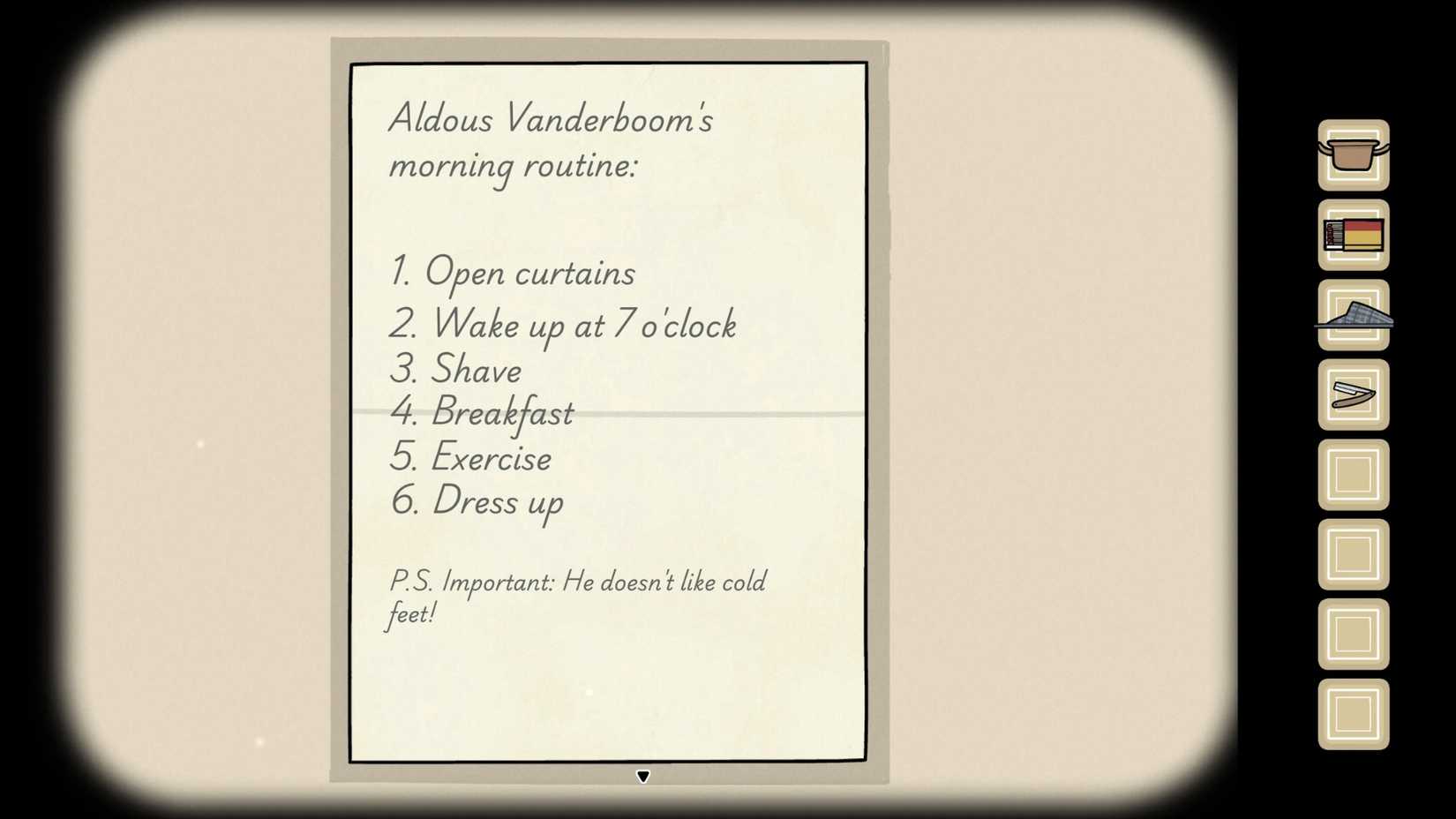 servant of the lake morning routine